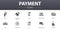 Payment simple concept icons set