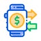 Payment Smart Watch Pay Pass Vector Thin Line Icon