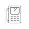 Payment terminal line outline icon