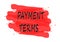 Payment terms banner