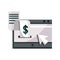 Payments online, mobile receipt paper clicking flat icon shadow