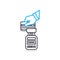 Payphone transaction vector thin line stroke icon. Payphone transaction outline illustration, linear sign, symbol