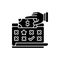 Payroll black glyph icon