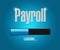payroll loading bar sign concept illustration