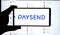 Paysend logo and application on a mobile phone