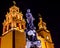 Paz Peace Statue Our Lady Basilica Night Guanajuato Mexico