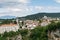 Pazin Castle Montecuccoli, panorama of old town districts, Croatia