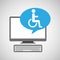 Pc device medical concept disabled wheelchair