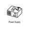 PC Power supply icon. Element of computer part for mobile concept and web apps. Thin line icon for website design and development