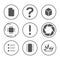 PCB development icons set. Microcircuit, documentation, testing, and photo outline icons