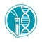 PCR or DNA testi icon - polymerase chain reaction