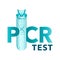 PCR testing emblem - polymerase chain reaction