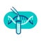 PCR testing - polymerase chain reaction emblem