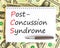 PCS post-concussion syndrome symbol. Concept words PCS post-concussion syndrome on white note on a beautiful background from