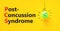 PCS post-concussion syndrome symbol. Concept words PCS post-concussion syndrome on yellow paper on a beautiful yellow background.
