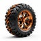 Pctem0099061 Off Road Atv Wheels - Orange And Black Rim Design