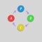 PDCA Plan, Do, Check, Act method - Deming cycle - circle with arrows version. Management process.