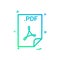 pdf application download file files format icon vector design