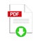 PDF Document Download Icon, Vector Illustration