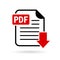 Pdf document download vector icon