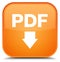 PDF download icon special orange square button