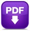 PDF download icon special purple square button