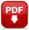 PDF download icon special red square button