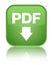 PDF download icon special soft green square button