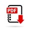 Pdf download vector icon