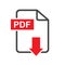 PDF download vector icon. Simple flat pictogram for business, ma