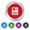 PDF file document icon. Download pdf button.