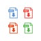 PDF file download icon. Document text, symbol web. Document icon