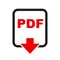 Pdf file download icon. The PDF icon. File format symbol flat - vector