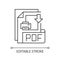 PDF file pixel perfect linear icon