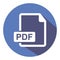 PDF icon. Downloads pdf document. Vector colored icon