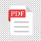 Pdf icon in transparent style. Document text vector illustration on isolated background. Archive business concept