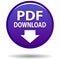 Pdf web icon violet round button