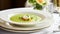 Pea cream soup in a restaurant, English countryside exquisite cuisine menu, culinary art food and fine dining