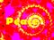 Peace 60s or 70s Style 2d Spiral Fractal Pink