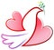 Peace bird with love wings