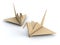 Peace concept origami crane paper bird