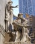 Peace and Courage, part of the front group of sculptures at the base of the Maine Monument, New York City