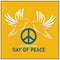 Peace Day background vector. designs for posters, backgrounds, cards, banners, stickers, etc
