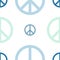 Peace Day Logo Seamless Pattern