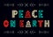 Peace on earth. Christmas greeting card