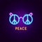 Peace Glasses Neon Label