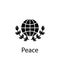 peace, globe, flower icon. Element of Peace and humanrights icon. Premium quality graphic design icon. Signs and symbols