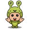 Peace hand frog animal mascot costume