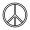 Peace hope emblem, human rights day, line icon design