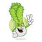 Peace lettuce mascot, lettuce character, lettuce cartoon, vector